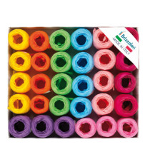 Ovine in Rafia sintetica - 5 mm x 20 mt - colori primaverili assortiti - Brizzolari - conf. 30 pezzi Ovine in Rafia sintetica - 5 mm x 20 mt - colori primaverili assortiti - Brizzolari - conf. 30 pezzi