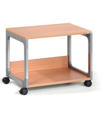 Mobile/carrello Multifunzione System 48 - con ruote - 2 ripiani - 60 x 43,2 x 47,7 cm - argento/faggio - Durable