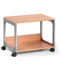 Mobile/carrello Multifunzione System 48 - con ruote - 2 ripiani - 60 x 43,2 x 47,7 cm - argento/faggio - Durable