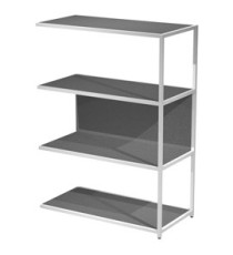 Modulo aggiuntivo per libreria Modular - 90 x 44 x 122 cm - struttura metal bianco - antracite