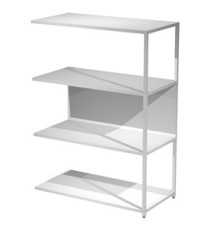 Modulo aggiuntivo per libreria Modular - 90 x 44 x 122 cm - struttura metal bianco - bianco
