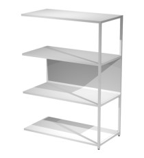 Modulo aggiuntivo per libreria Modular - 90 x 44 x 122 cm - struttura metal bianco - bianco