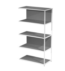Modulo aggiuntivo per libreria Modular - 90 x 44 x 161 cm - struttura metal bianco - antracite