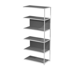 Modulo aggiuntivo per libreria Modular - 90 x 44 x 200 cm - struttura metal bianco - antracite