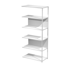 Modulo aggiuntivo per libreria Modular - 90 x 44 x 200 cm - struttura metal bianco - bianco