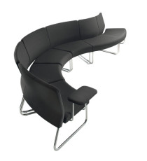 Modulo dritto - divanetto Slastic SLB - senza braccioli - nero - Unisit Modulo dritto - divanetto Slastic SLB - senza braccioli - nero - Unisit