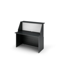 Modulo Prestige reception sopralzo/desktop - 120 x 76,1 x 117 cm - nero venato/bianco