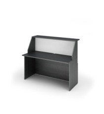 Modulo Prestige reception sopralzo/desktop - 140 x 76,1 x 117 cm - nero venato/bianco