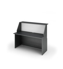 Modulo Prestige reception sopralzo/desktop - 140 x 76,1 x 117 cm - nero venato/bianco