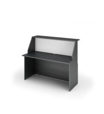 Modulo Prestige reception sopralzo/desktop - 140 x 76,1 x 117 cm - nero venato/bianco