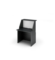 Modulo Prestige reception sopralzo/desktop - 80 x 76,1 x 117 cm - nero venato/bianco
