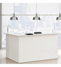 Modulo reception Prestige - sopralzo con desktop incluso - 80 x 76 x 117 cm - bianco/bianco
