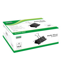 Molla Double Clips - 2,5 cm - nero - Lebez - conf. 12 pezzi Molla Double Clips - 2,5 cm - nero - Lebez - conf. 12 pezzi