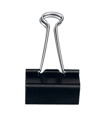 Molla Double Clips - 3,2 cm - nero - Lebez - conf. 12 pezzi