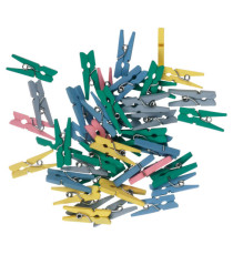 Mollettine mini - in legno - colori pastello - 25 mm  - Deco - conf. 45 pezzi Mollettine mini - in legno - colori pastello - 25 mm  - Deco - conf. 45 pezzi
