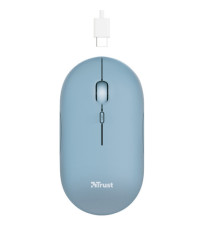 Mouse Puck - ultrasottile - wireless - ricaricabile - azzurro - Trust Mouse Puck - ultrasottile - wireless - ricaricabile - azzurro - Trust