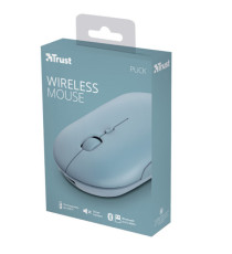 Mouse Puck - ultrasottile - wireless - ricaricabile - azzurro - Trust Mouse Puck - ultrasottile - wireless - ricaricabile - azzurro - Trust