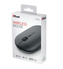 Mouse Puck - ultrasottile - wireless - ricaricabile - nero - Trust Mouse Puck - ultrasottile - wireless - ricaricabile - nero - Trust
