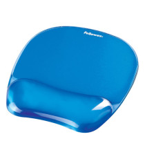 Mousepad con poggiapolsi in gel - blu trasparente - Fellowes
