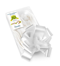 Nastri strip 6800 - in polipropilene - bianco 01 - per fiocco autocomponibile - 50 mm - diametro 20 cm - Brizzolari - co Nastri strip 6800 - in polipropilene - bianco 01 - per fiocco autocomponibile - 50 mm - diametro 20 cm - Brizzolari - co