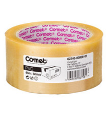 Nastro adesivo - 5 cm x 66 m - PVC - trasparente - Comet