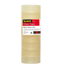 Nastro adesivo 508 - 19 mm x 33 m - PP - trasparente - Scotch - torre 8 rotoli