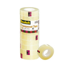Nastro adesivo 550 - 19 mm x 33 m - PP - trasparente - Scotch - torre 8 rotoli