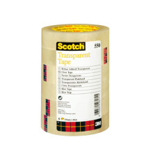 Nastro adesivo 550 - 19 mm x 66 m - PP - trasparente - Scotch - torre 8 rotoli