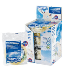 Nastro adesivo Ecophan - confezionato singolarmente - 19 mm x 66 m - acrilico - trasparente - Eurocel