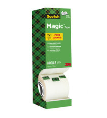 Nastro adesivo Magic 810 - permanente - 1,9 cm x 33 m - trasparente - Scotch - Value Pack 7+1 rotoli Nastro adesivo Magic 810 - permanente - 1,9 cm x 33 m - trasparente - Scotch - Value Pack 7+1 rotoli