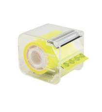 Nastro adesivo con dispenser Memograph - 50 mm x 10 m - PVC - giallo - Eurocel