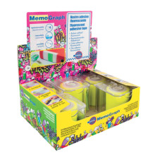 Nastro adesivo con dispenser Memograph - 50 mm x 10 m - PVC - giallo - Eurocel
