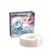 Nastro adesivo scrivibile - invisibile - 1,9 cm x 33 m - trasparente - Starline Nastro adesivo scrivibile - invisibile - 1,9 cm x 33 m - trasparente - Starline