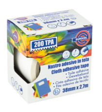 Nastro adesivo telato TPA 200 - 3,8 cm x 2,7 m - bianco - Eurocel Nastro adesivo telato TPA 200 - 3,8 cm x 2,7 m - bianco - Eurocel