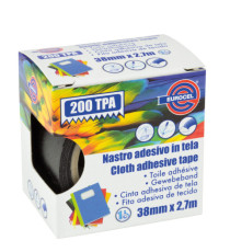 Nastro adesivo telato TPA 200 - 3,8 cm x 2,7 m - nero - Eurocel Nastro adesivo telato TPA 200 - 3,8 cm x 2,7 m - nero - Eurocel