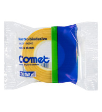 Nastro biadesivo - 1,5 cm x 10 m - trasparente - Comet Nastro biadesivo - 1,5 cm x 10 m - trasparente - Comet