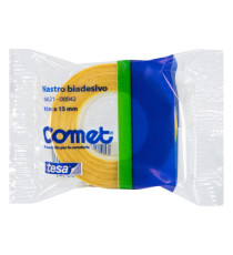 Nastro biadesivo - 1,5 cm x 10 m - trasparente - Comet Nastro biadesivo - 1,5 cm x 10 m - trasparente - Comet