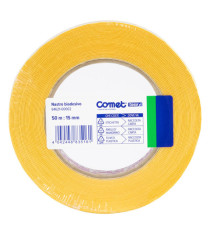 Nastro biadesivo - 15 mm x 50 m - PP - trasparente - Comet