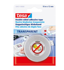 Nastro biadesivo - 10 m x 1,2 cm - trasparente - Tesa