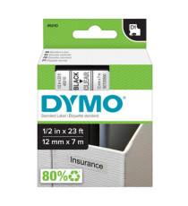 Nastro D1 standard 450100 - 12 mm x 7 mt - PL - nero/trasparente - Dymo Nastro D1 standard 450100 - 12 mm x 7 mt - PL - nero/trasparente - Dymo