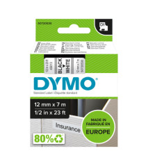 Nastro D1 standard 450130 - 12 mm x 7 mt - PL - nero/bianco - Dymo Nastro D1 standard 450130 - 12 mm x 7 mt - PL - nero/bianco - Dymo
