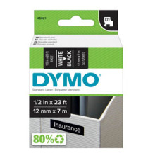 Nastro D1 standard 450210 - 12 mm x 7 mt - PL - bianco/nero - Dymo Nastro D1 standard 450210 - 12 mm x 7 mt - PL - bianco/nero - Dymo