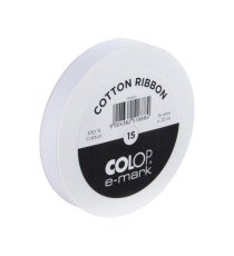 Nastro in cotone E-mark - 15 mm x 25 m - bianco - Colop Nastro in cotone E-mark - 15 mm x 25 m - bianco - Colop