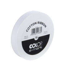 Nastro in cotone E-mark - 15 mm x 25 m - bianco - Colop Nastro in cotone E-mark - 15 mm x 25 m - bianco - Colop