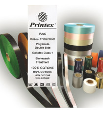 Nastro in tessuto - per trasferimento termico - 30 mm - Printex - rotolo da 50 m Nastro in tessuto - per trasferimento termico - 30 mm - Printex - rotolo da 50 m