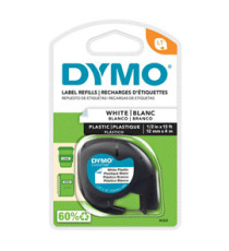 Nastro Letratag 912010 - 12 mm x 4 mt - plastica - bianco - Dymo Nastro Letratag 912010 - 12 mm x 4 mt - plastica - bianco - Dymo