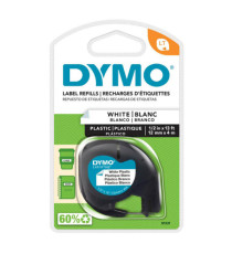 Nastro Letratag 912010 - 12 mm x 4 mt - plastica - bianco - Dymo Nastro Letratag 912010 - 12 mm x 4 mt - plastica - bianco - Dymo
