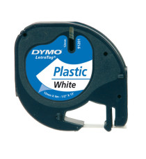 Nastro Letratag 912010 - 12 mm x 4 mt - plastica - bianco - Dymo Nastro Letratag 912010 - 12 mm x 4 mt - plastica - bianco - Dymo