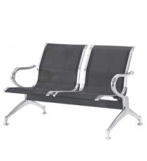 Panca attesa - 2 posti - in acciaio - nero - Serena Group