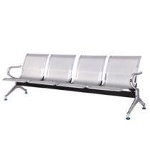 Panca attesa - 4 posti - in acciaio - grigio - Serena Group
